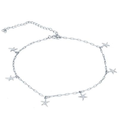 Tobillera Estrellas de Mar en Plata