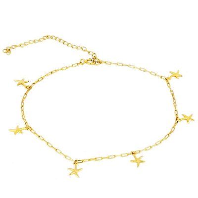 Tobillera Estrellas de Mar en Plata