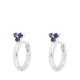 Aros circonitas lilas Plata