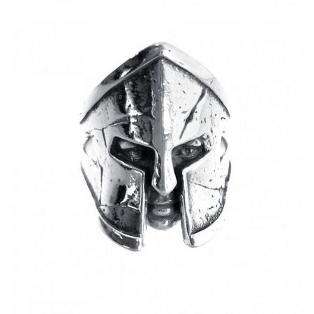 sello de plata caballero casco espartano