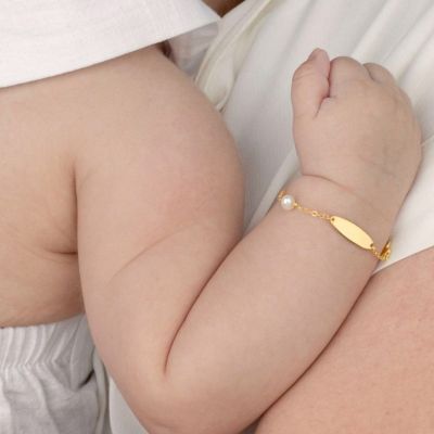 pulsera de oro para bebe