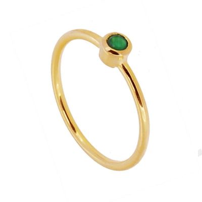 Anillo Noa Calcedonia Gold