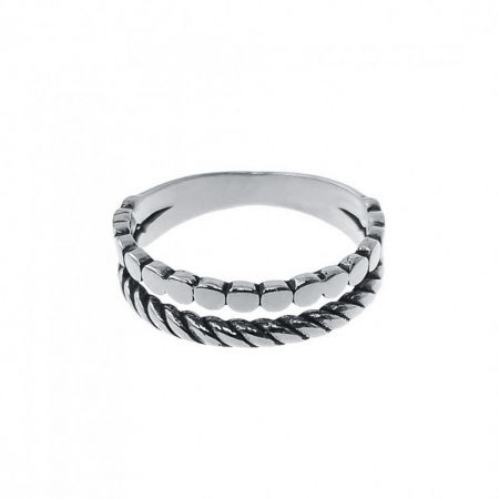 anillo de plata trenzado