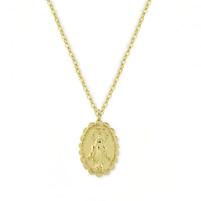 Collar Medalla Virgen de la Milagrosa Gold