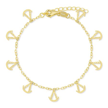 pulsera virgen del rocio oro